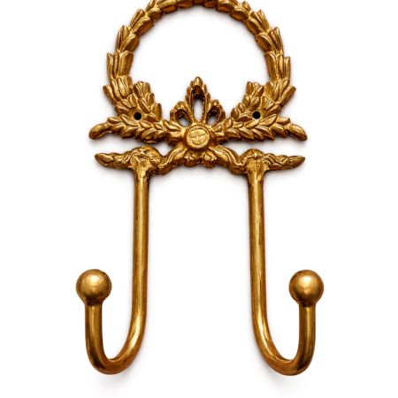 Handcrafted Metal Dual Hook Wall Mount Decorative Utility